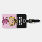 Étiquette À Bagage cacahuètes | Sally Super Smile (Devant horizontal)