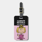 Étiquette À Bagage cacahuètes | Sally Super Smile (Devant Vertical)