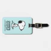 Étiquette À Bagage cacahuètes | Snoopy (Devant horizontal)