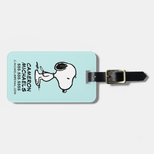 Étiquette À Bagage cacahuètes | Snoopy (Devant horizontal)