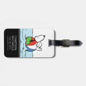 Étiquette À Bagage cacahuètes | Snoopy Beach Ball Beach (Dos horizontal)
