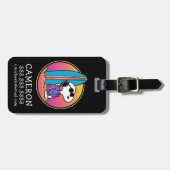 Étiquette À Bagage cacahuètes | Snoopy Beach Beagle (Devant horizontal)