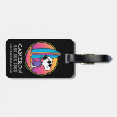 Étiquette À Bagage cacahuètes | Snoopy Beach Beagle (Dos horizontal)