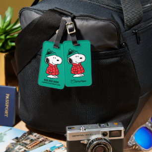 Étiquette À Bagage cacahuètes Snoopy Chat d'hiver et Casquette