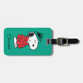 Étiquette À Bagage cacahuètes | Snoopy Chat d'hiver et Casquette (Devant horizontal)