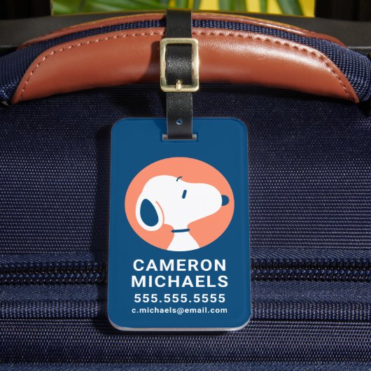 Étiquette À Bagage cacahuètes | Snoopy Dark Blue Deco Dreams (Insitu Rectoal 2)