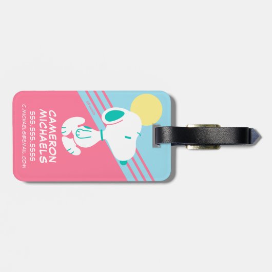 Étiquette À Bagage cacahuètes | Snoopy Deco Dreams Sun (Dos horizontal)