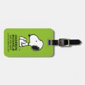 Étiquette À Bagage cacahuètes | Snoopy En Bas (Devant horizontal)