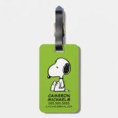 Étiquette À Bagage cacahuètes | Snoopy En Bas (Dos Vertical)