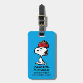 Étiquette À Bagage cacahuètes | Snoopy Équilibrer Son Chien Disque (Devant Vertical)