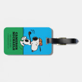 Étiquette À Bagage cacahuètes | Snoopy Golf Swing (Dos horizontal)