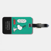 Étiquette À Bagage cacahuètes | Snoopy Ho Ho Ho Plat alimentaire (Dos horizontal)