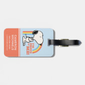 Étiquette À Bagage cacahuètes | Snoopy Je suis fier de moi (Dos horizontal)