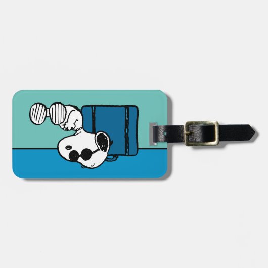 Étiquette À Bagage cacahuètes | Snoopy Jet Set (Devant horizontal)