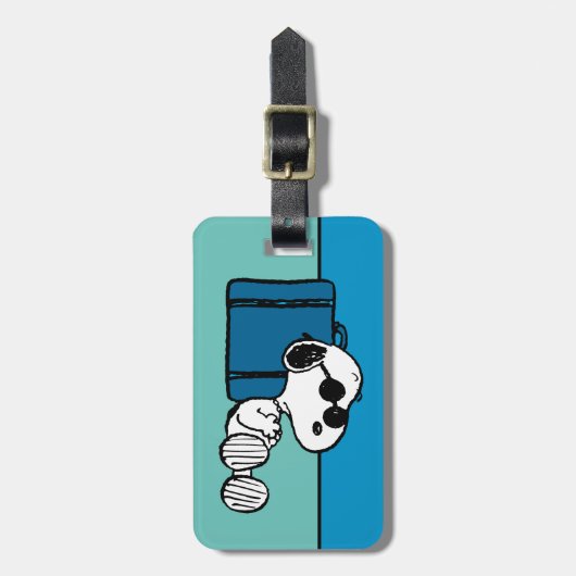 Étiquette À Bagage cacahuètes | Snoopy Jet Set (Devant Vertical)