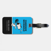Étiquette À Bagage cacahuètes | Snoopy Joue Au Tennis (Dos horizontal)