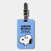 Étiquette À Bagage cacahuètes | Snoopy Looks (Devant Vertical)