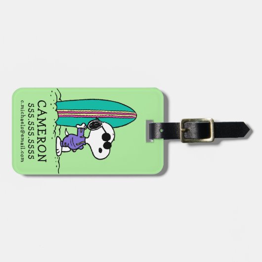 Étiquette À Bagage cacahuètes | Snoopy Ocean High Tide (Devant horizontal)