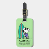 Étiquette À Bagage cacahuètes | Snoopy Ocean High Tide (Devant Vertical)