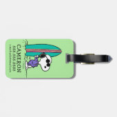 Étiquette À Bagage cacahuètes | Snoopy Ocean High Tide (Dos horizontal)