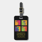 Étiquette À Bagage cacahuètes | Snoopy Pop Art Moderne (Devant Vertical)