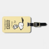 Étiquette À Bagage cacahuètes | Snoopy Running (Devant horizontal)