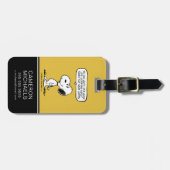 Étiquette À Bagage cacahuètes | Snoopy Vous ne pouvez pas regarder to (Devant horizontal)