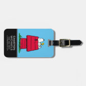 Étiquette À Bagage cacahuètes | Snoopy & Woodstock Doghouse (Devant horizontal)