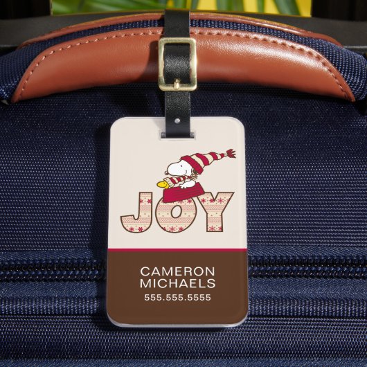Étiquette À Bagage cacahuètes | Snoopy & Woodstock Joy Sled Ride (Insitu Rectoal 2)