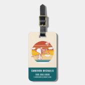 Étiquette À Bagage cacahuètes | Snoopy & Woodstock Ski Trip (Devant Vertical)