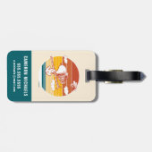 Étiquette À Bagage cacahuètes | Snoopy & Woodstock Ski Trip (Dos horizontal)