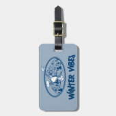 Étiquette À Bagage cacahuètes | Snoopy & Woodstock Skiing (Devant Vertical)