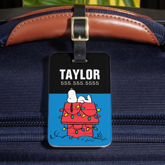 Étiquette À Bagage cacahuètes | Snoopy's Dog House With Lights (Insitu Rectoal 2)