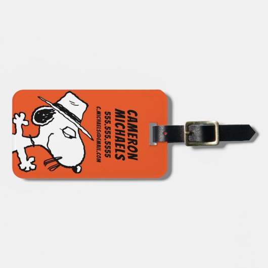 Étiquette À Bagage cacahuètes | Spike Smiling (Devant horizontal)