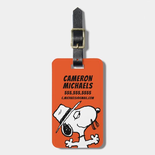 Étiquette À Bagage cacahuètes | Spike Smiling (Devant Vertical)