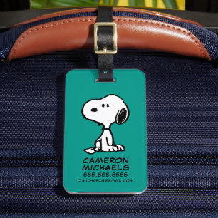 Étiquette À Bagage cacahuètes Tournages de snoopy