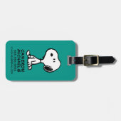 Étiquette À Bagage cacahuètes | Tournages de snoopy (Devant horizontal)