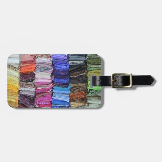 Étiquette À Bagage Cachette piquante de tissu (Devant horizontal)