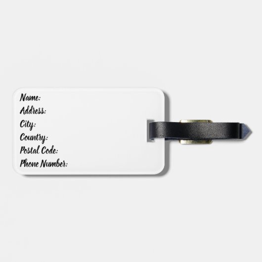 Étiquette À Bagage Cactus (Dos horizontal)