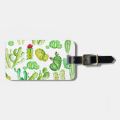 Étiquette À Bagage Cactus aquarelle (Devant horizontal)