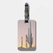 Étiquette À Bagage Cactus de Saguaro au coucher du soleil (Dos Vertical)