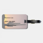 Étiquette À Bagage Cactus de Saguaro au coucher du soleil (Dos horizontal)