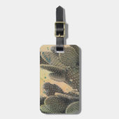 Étiquette À Bagage Cactus du désert | Plat vert (Devant Vertical)