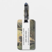 Étiquette À Bagage Cactus du désert | Plat vert (Dos Vertical)