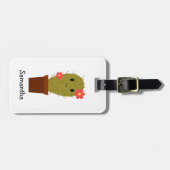 Étiquette À Bagage Cactus mignon de bébé (Devant horizontal)