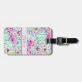 Étiquette À Bagage Cactus Nom du feuillage Floral Succulent (Devant horizontal)