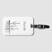 Étiquette À Bagage Cactus personnalisé (Devant Horizontal)