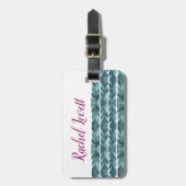 Étiquette À Bagage Cactus Texture (Devant Vertical)