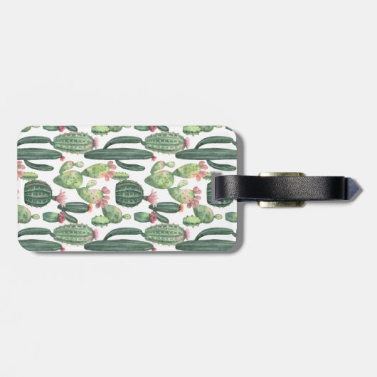 Étiquette À Bagage Cactus| Thème du désert (Dos horizontal)