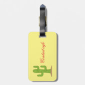 Étiquette À Bagage Cactus Thunder_Cove de Saguaro (Dos Vertical)